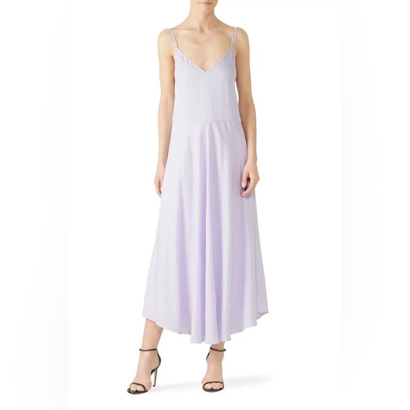 Vince – Double Layer Midi Dress in PALE IRIS / L - Picture 1 of 3